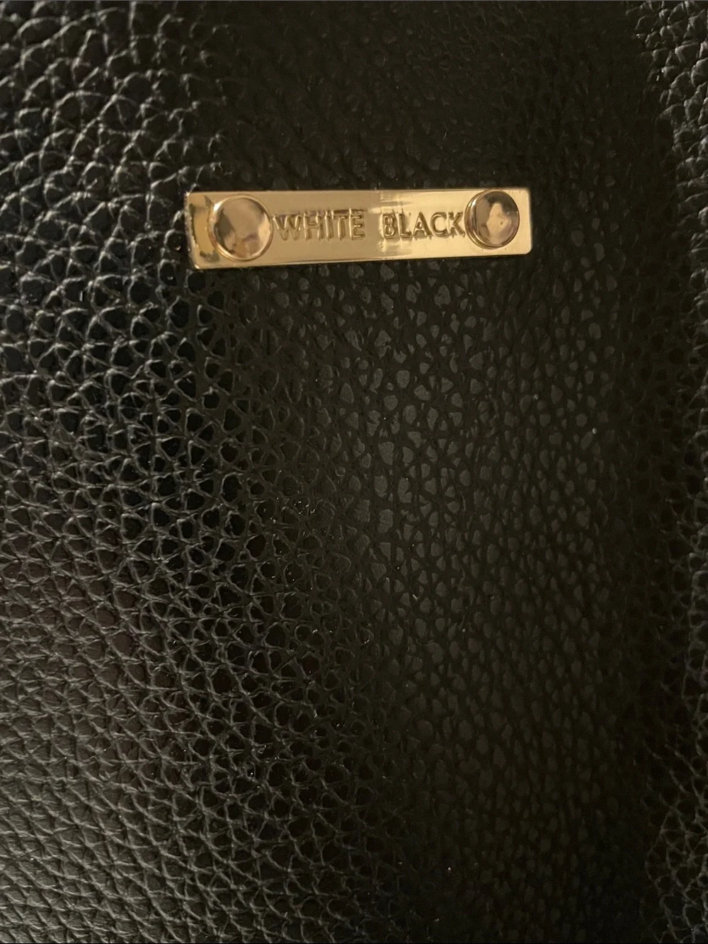 NWT | WHBM Black Faux-Leather Tote Bag